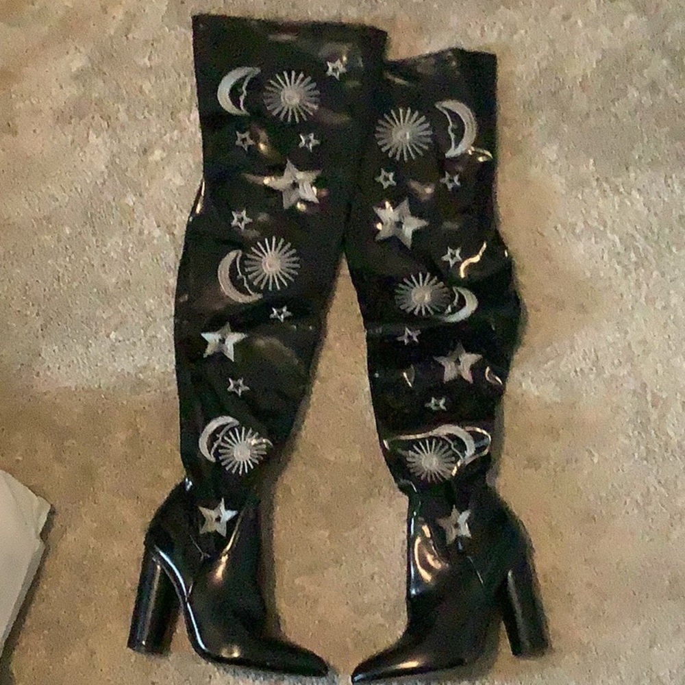 NEW Koi London Celestial Thigh High Boots sz 8